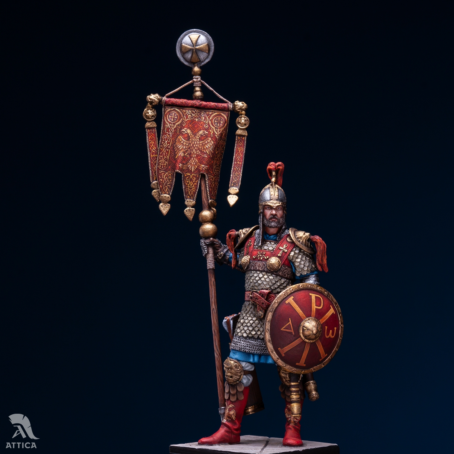 Byzantine Standard Bearer Painted Toy Soldier Museum Quality