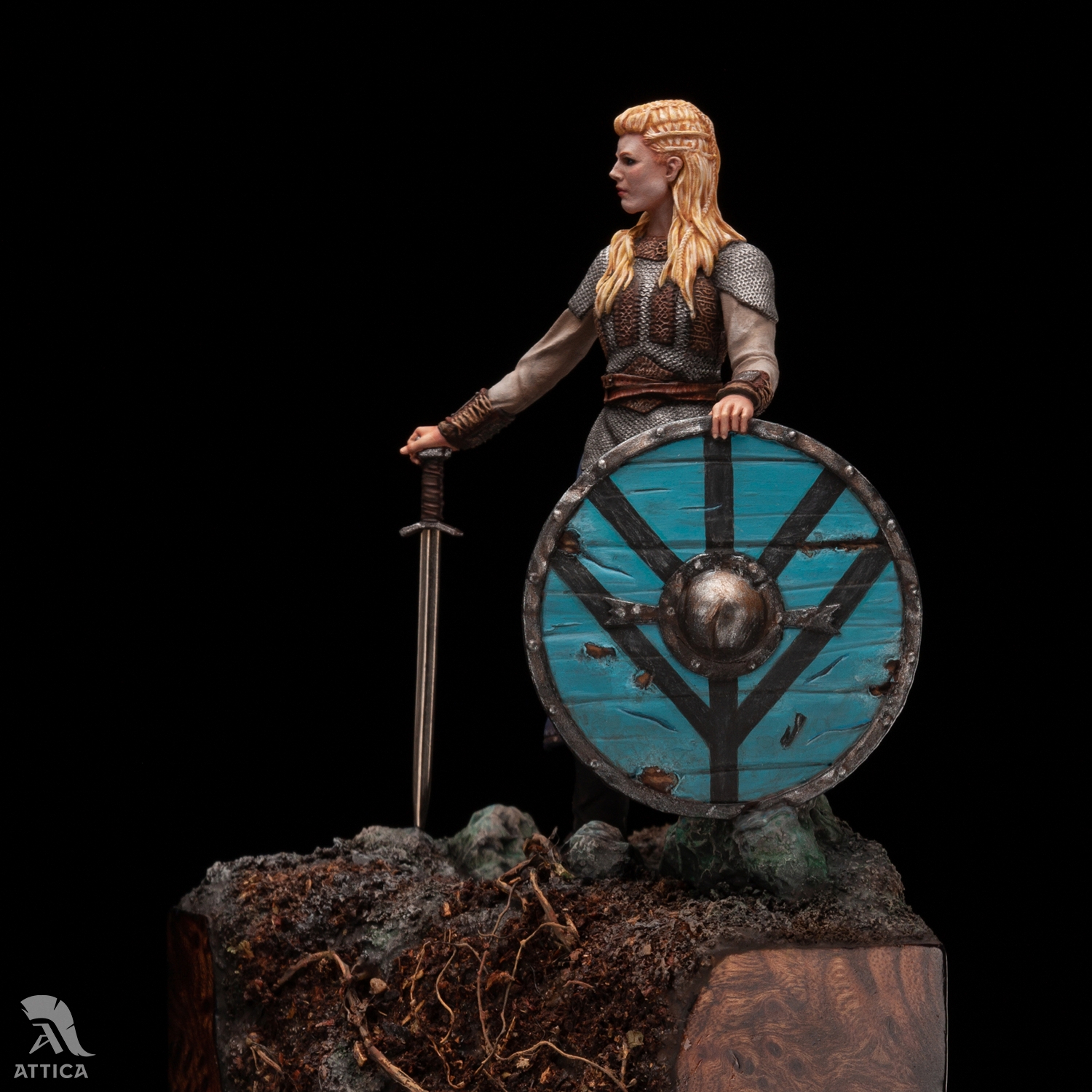 New Unassembled 1/24 75mm Viking Shieldmaiden Lagertha Army soldier Resin  Kit DIY Toys Unpainted resin model - AliExpress