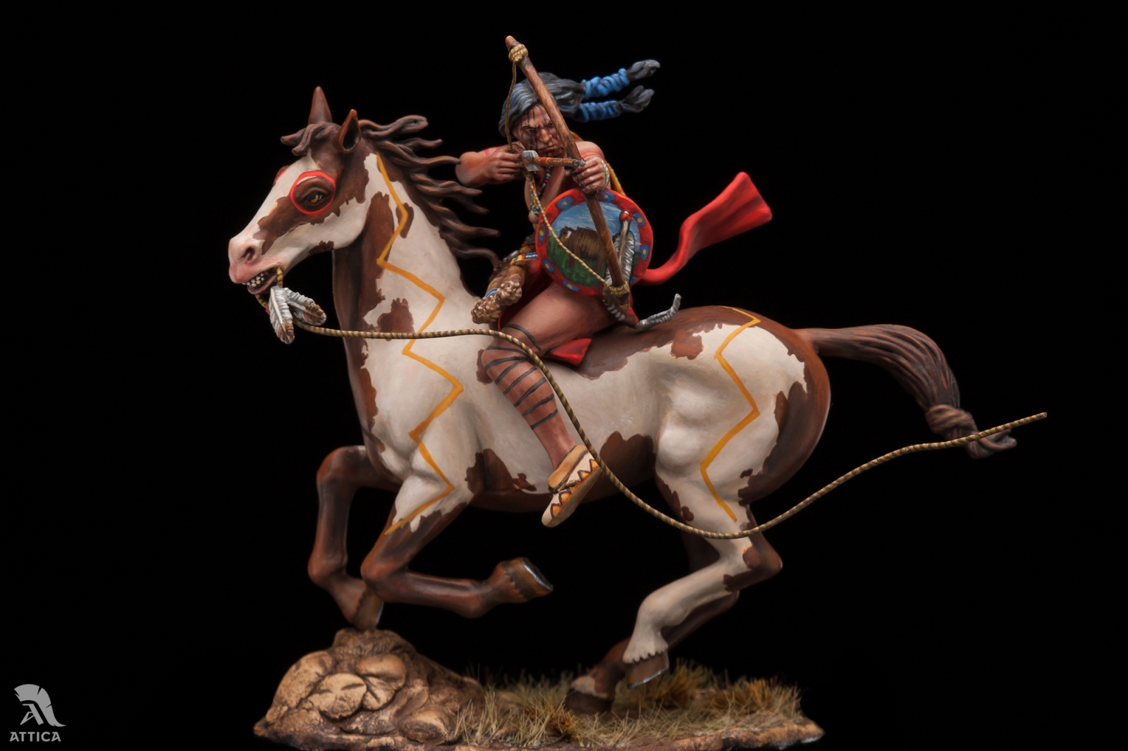 Sioux Warrior Shooting Arrow Great Sioux War Of 1876 Painted Toy