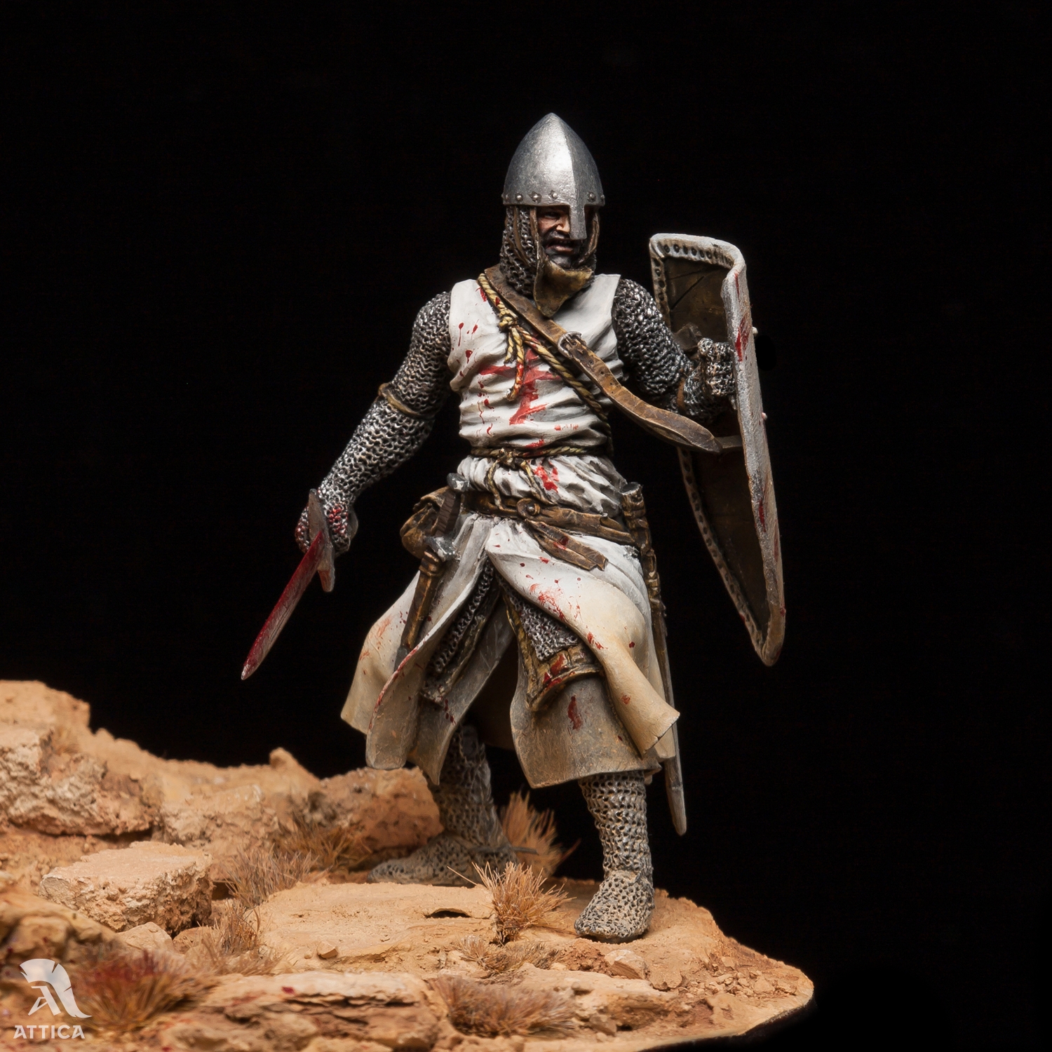 Knight Templar Crusader Painted Toy Soldier Art Quality