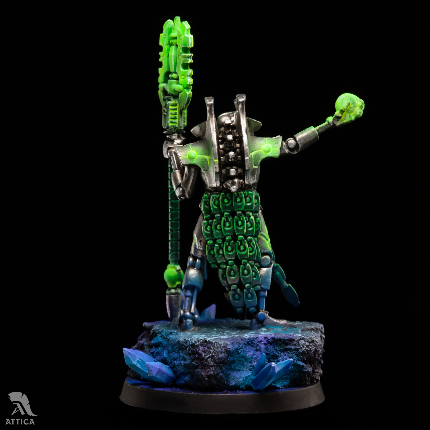 Necron Lord Hasmoteph the Resplendent Painted Wargaming Figure Art 